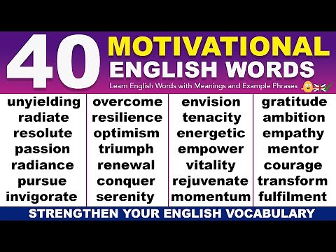 Learn 40 Motivational English Words with Meaning + Sentences | How to Improve Vocabulary in English