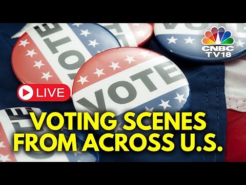 US Elections 2024 LIVE | Voting Scenes From Across US | Trump Vs Harris | Swing States Polls | N18G
