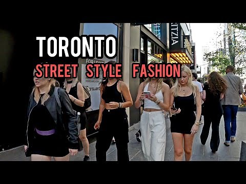 Toronto Street Style, Yorkville & Bloor St Downtown Walking Tour, Canada 4k