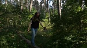 Girl Walking On Log Forest Stock Footage Video (100% Royalty-free) 1012248935 | Shutterstock