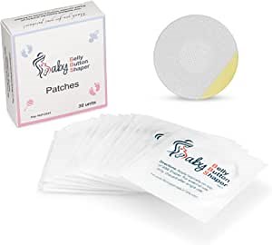 Baby Belly Button Patches 30 Pieces - Cotton Patches Baby Essentials Must Haves - Baby Belly Navel Patches - Newborn Care Belly Button Shaper