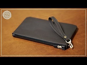 How to make a zipper clutch bag | Making a zipper bag | Leathercraft PDF Pattern