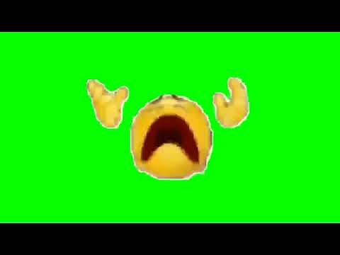 emoji disintegrating meme green screen