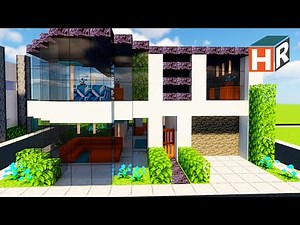 Minecraft One Chunk Modern house | Tutorial Let's Build