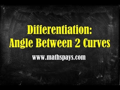 Differentiation Angle between 2 curves
