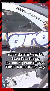 Mark Martin's horrific wreck and reprimand of firefighter 👀 #nascar #nascarcupseries #nascarracing #nascarthrowback #nascarhistory #markmartin | Vintage NASCAR Vault