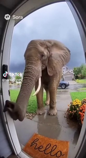 Elephant Encounter during Tornado