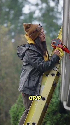 Ladder grip installs in 5 seconds for safer work