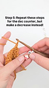 Oh my crochet friends, this one’s for you! Got a pattern that asks you to increase (or decrease) every other row and somehow even though you feel like you SHOULD remember, you’re re-checking your work every round to double check if it’s the increase row or the work even row? Ya…. That’s exactly what these little 2 row counters are for! No more guessing. Just slip this little counter onto your hook between your hand and your working loop and do whatever the loop says! C = Crochet the row even I =