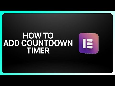 How To Add Countdown Timer In Elementor Website Builder 2025! Tutorial