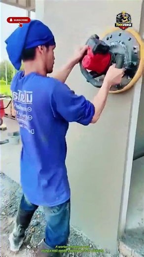Wall Smoothing Process Using a Wall Sander for a Clean Finish #construction