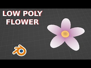 how to make low poly flower by texture painting in blender