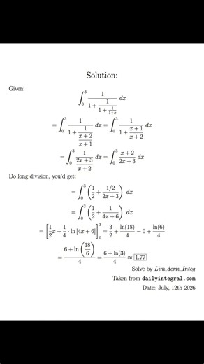 Integral | Easy | Day 35/92 of solving calculus every day until summer ends