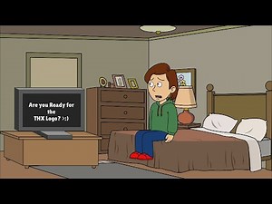 Boris is scared of THX logo Classic Caillou gets grounded (GoAnimate FlashThemes)