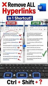 Remove All Hyperlinks in Word at Once (Hidden Shortcut)