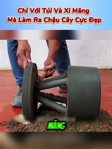 Chỉ Với Túi Và Xi Măng Mà Làm Ra chậu cây cực đẹp #fyp #review #kienthuc #reviewcuocsong #reviewphim