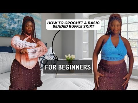 🌸 Crochet Beaded Ruffle Skirt Tutorial | Step-by-Step for Beginners & Pros #crochetskirttutorial