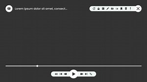 video player ui design. simple and minimalist