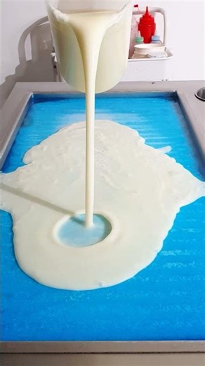 Blue Soda Street Ice Cream Magic 💙🍦 #shorts #satisfying #icecream