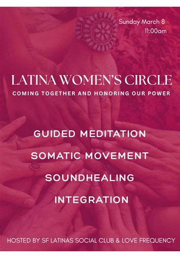 Excited to announce our next event with Love Frequency this Sunday! DM us if you want to sign up. We’ll be sending event details Saturday night. Event is on Sunday at 11 am. We are excited to be supporting Pol during International Women’s Day. More collab announcements to come! #latinas #womenownedbusiness #sanfrancisco #internationalwomensday