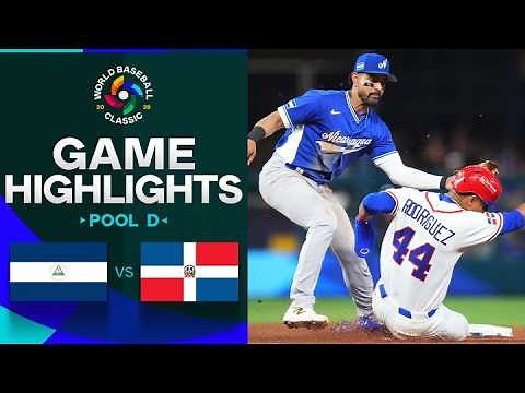 Nicaragua vs. Dominican Republic 2026 World Baseball Classic | Game Highlights