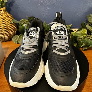 REDUCED! NIB P448 Italian Black Sneakers Size 39 (U.S. 8-1/2 - 9