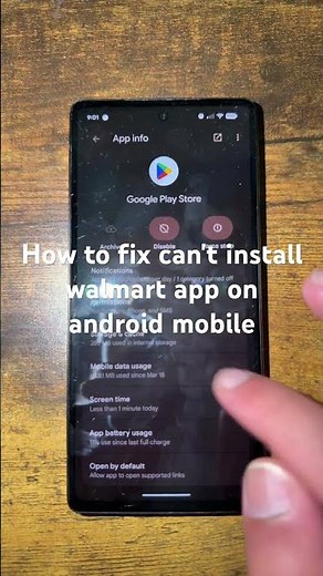 How to fix can't install walmart app on android mobile