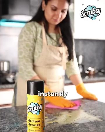 Spray Away Grease & Germs in Seconds! ✨ Meet Scrubsy — the All-in-1 Kitchen Cleaner that: ✅ Cuts grease 2X faster ✅ Kills 99.9% germs ✅ Clings & cleans — no scrubbing! ✅ Safe for food surfaces, kids & pets ✅ Lasts 3X longer than regular sprays 👉 Tap "Shop Now" to upgrade your kitchen game! | Scrubsy.co.in