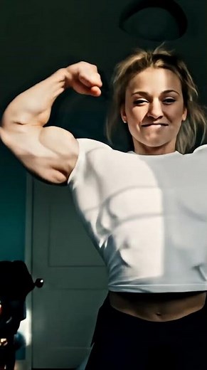 AI Muscle B!#@h #musclewomen #musclegirl #femalebodybuildingmotivation #femalebodybuilder #veo3