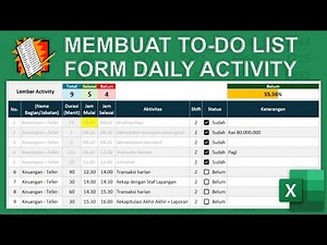 How to Create a To-Do List and Timeline in Excel - Activity Sheet