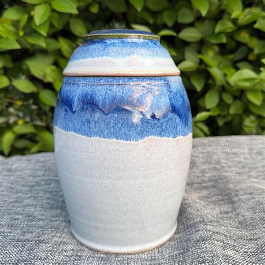 Handmade Ceramic Jar, Kitchen Container, Canister, Tea / Coffee / Sugar Jar, Blue, Lavender - Etsy