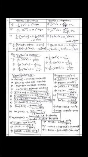 some important formulas