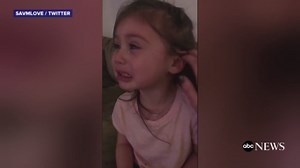 Toddler distraught watching 'Stuart Little' movie