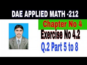 DAE Math 212|| 2nd year || Applied Mathematics- 212||Chapter 4 ||Exercise 4.2|| Question 2 Part 2