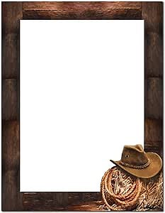 Cowboy Letterhead Letterhead Laser & Inkjet Printer Paper (100 Pack)