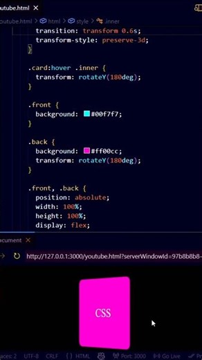 3D Flip Card Animation 🔥 | HTML CSS Trick