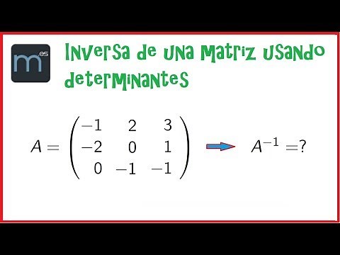 Inversa de una matriz usando determinantes.
