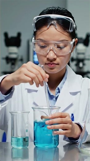 a girl scientist 🥼 funny experiment