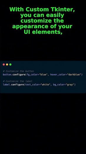 How to build a Python GUI with CustomTkinter #coding #pythontips #programmingtricks #gui