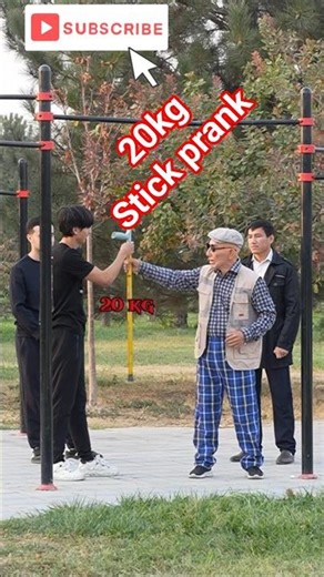Grandpa's 20 kg stick prank! ☠️🧙‍♂️#ytshorts #shorts