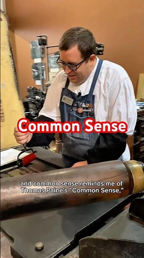 Printing a phrase about common sense in the print shop for Use Your Common Sense Day (November 4)