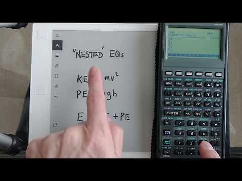 HP 48GX (without HP Prime) - Using "Nested" Expressions/Equations