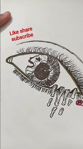 Aesthetic eye drawing ❤️