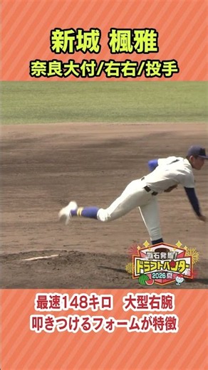 【ドラフト候補】新城楓雅(奈良大付高)最速148キロ大型右腕 #新城楓雅 #奈良大付高 #高校野球 #甲子園 #ドラフト #プロ野球 #ドラフト候補 #ドラフト2026 #shorts #short