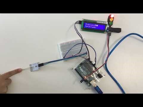 Sensor de presión con pantalla LCD y semáforo de LED's - Arduino