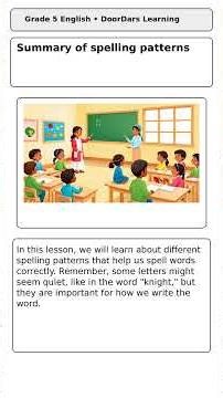 Spelling Patterns | Grade 5 English #shorts