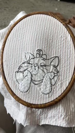 Diva blueprint💖 #marie #embroidery #diy #handembroidery #disney | Hand Embroidery