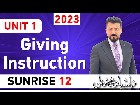 Sunrise 12 - Unit 1: Lesson1 ( Giving instructions) پێدانی رێنمایی