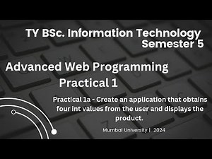 Advanced Web Programming Practical 1: Working with basic C# and ASP.NET. | Practical 1a | 2024