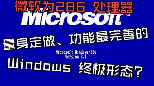 【全站首发】【详细教程】古老系统 Windows 2.10 286 的安装方法并安装Tseng显卡（重制版）